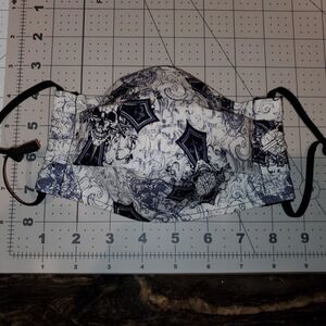 SKULLS & CROSSES SCROLLS Handmade Face Mask Filte…